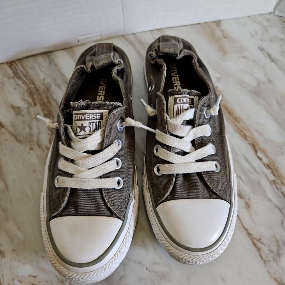 Converse Shoreline Gray and White Chuck Taylor Sneakers Womens size 8